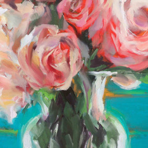 
                  
                    Load image into Gallery viewer, Peonies &amp;amp; Roses original oil paining
                  
                