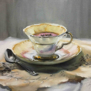 
                  
                    Load image into Gallery viewer, Duchess 4 TEACUP original oil painting
                  
                